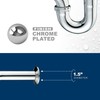 Everflow P-Trap for Tubular Drain Applications, 17GA Chrome Plated Brass 1-1/2" 12712
